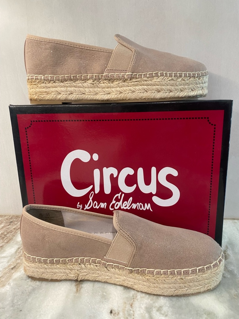 Circus by Sam Edelman Christina Platform Espadrilles Pink Sand 9.5M